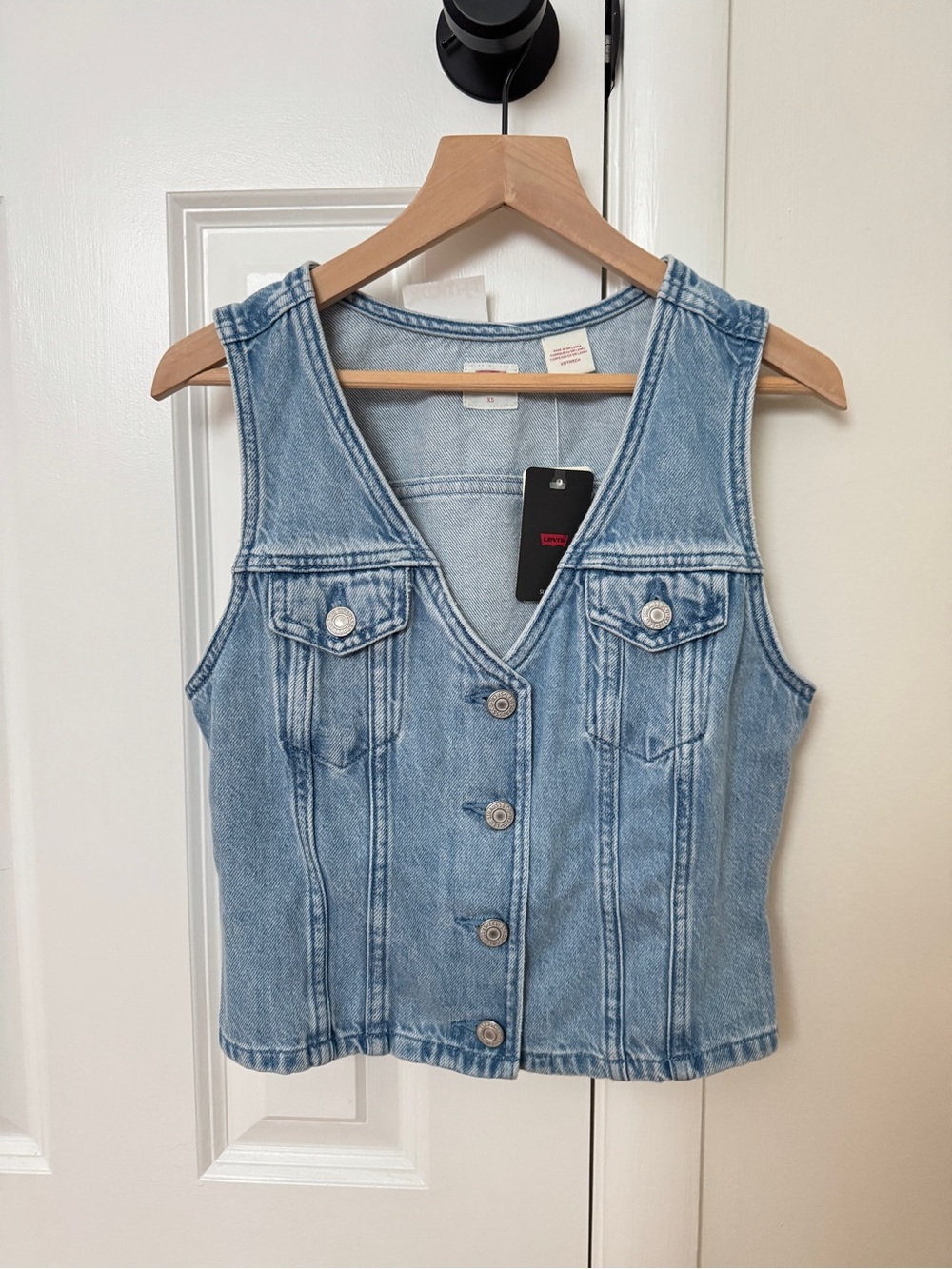 Levi's Light Blue Bella Denim Vest XS NWT